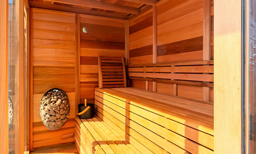 Image 2: Rooftop Sauna Sessions with Scenic Water Views