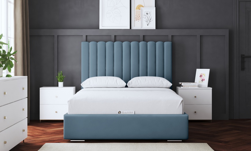 Image 22: Evangeline Panel Bed with Optional Ottoman Gas Lift Storage