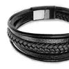 Braided Leather Bracelet - Black
