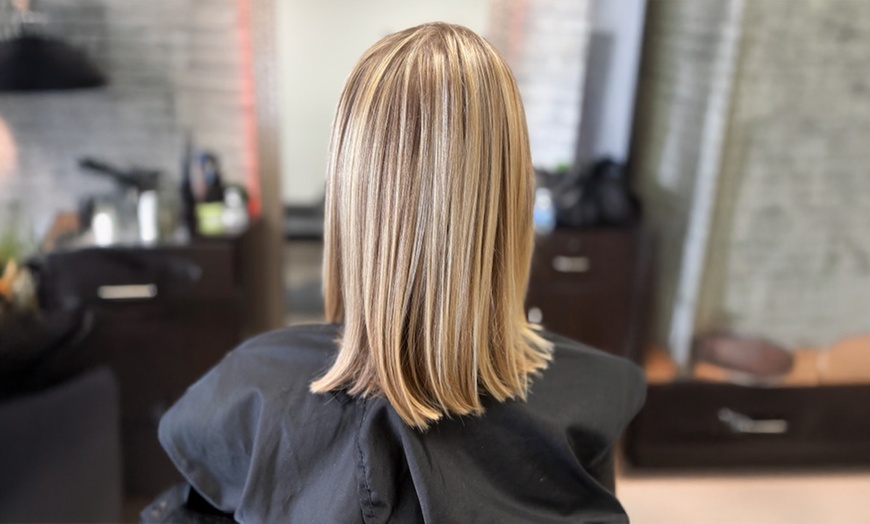 Image 4: Haircut With Deep Conditioning Or Color And Highlights With Blowout