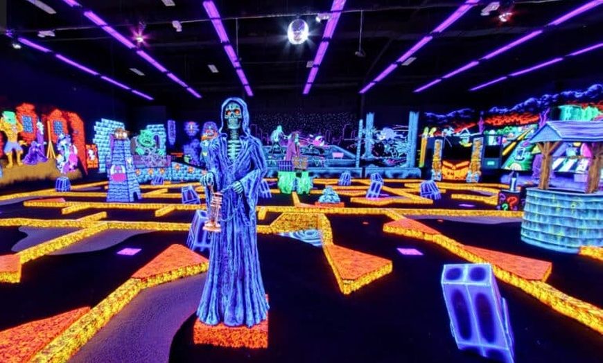 Image 2: Enjoy 18 Holes of Blacklight Mini Golf, Up to 38% Off