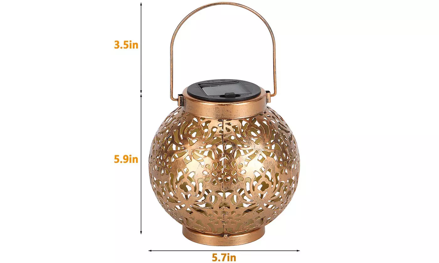 ItBelongs2U Waterproof Metal LED Solar Garden Hanging Tabletop Lamp
