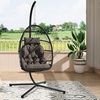 Image 46: Outdoor Cosy Rattan-Effect Hanging Egg Chair with Cushion