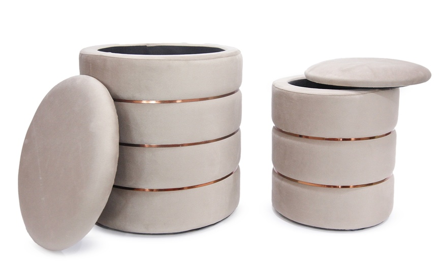 Image 9: Lot de 2 poufs de rangement "Romeo e Giulietta"