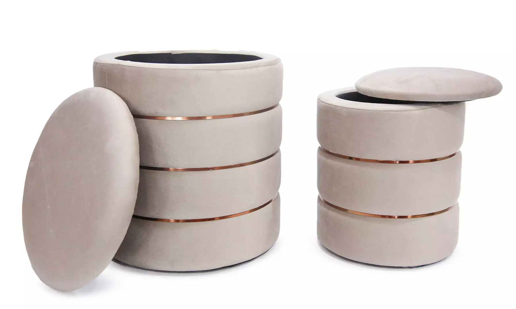 Lot de 2 poufs de rangement "Romeo e Giulietta"