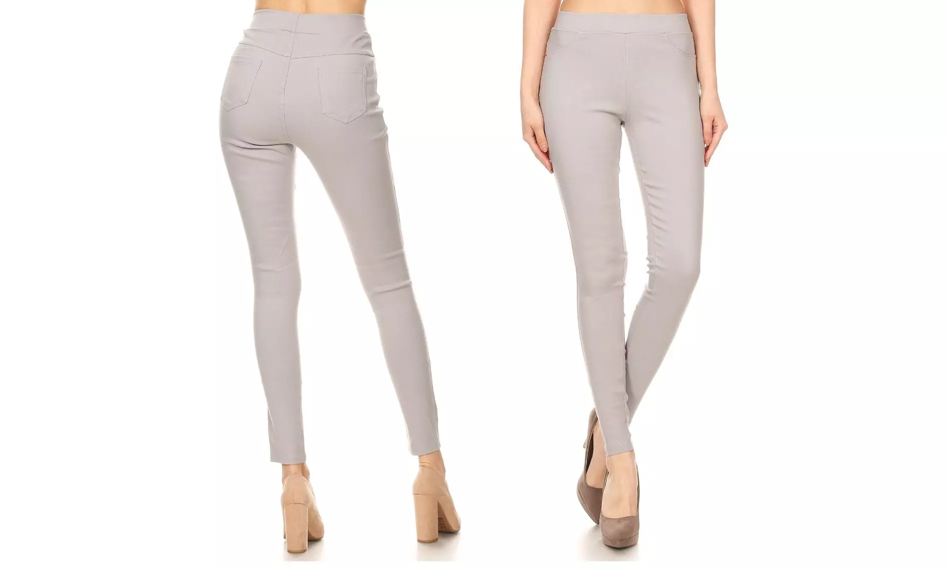 JVINI Women's High Waist Jegging Pull-On Stretch Pant With Plus Sizes