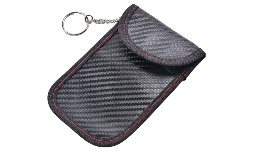 Image 3: 2 Pack Set Car Key Shielding Cases Keyless RFID Blocking Bags-716717X2