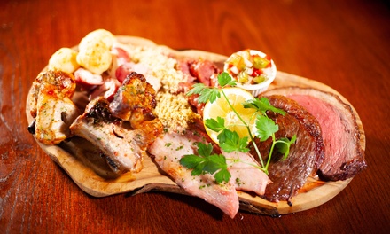 For Two: Brazilian Meat Platter and Chips to Share + Cocktail Each - Villas Brazil