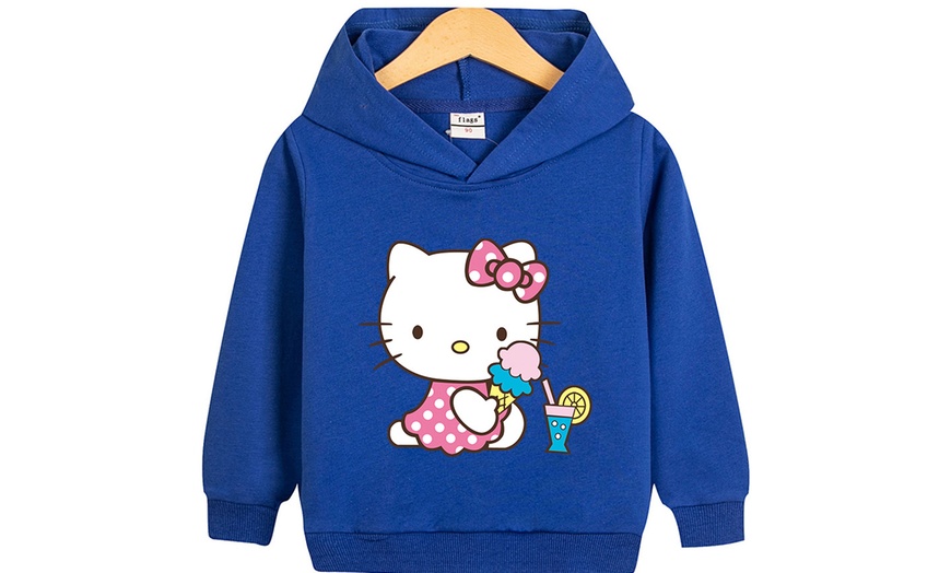 Image 4: Children's Hello Kitty Inspired Hooded Sweatshirt