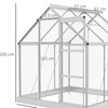 Image 7: Outsunny 6 x 6 ft Walk-In Polycarbonate Greenhouse