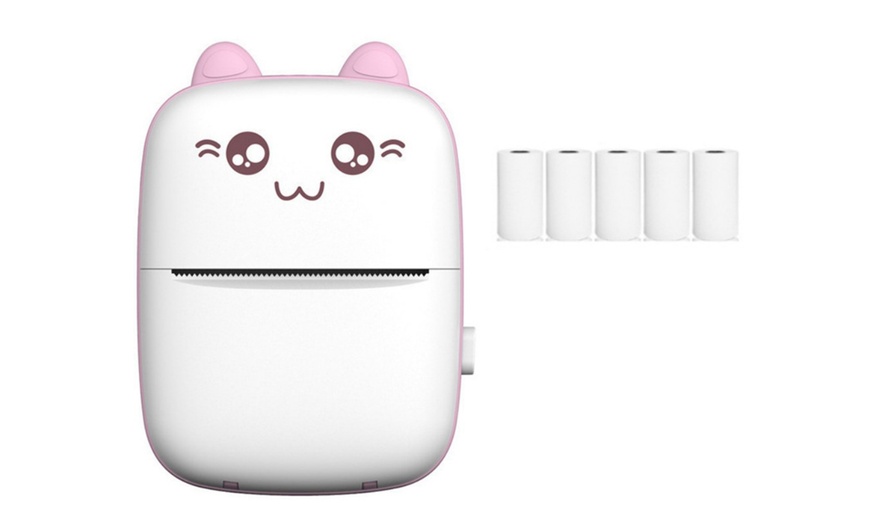 Image 5: Mini Inkless Portable Printer; Connect through App 