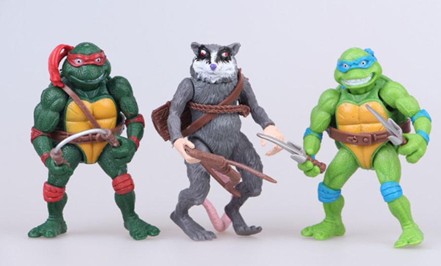 Image 3: Pack of Six Teenage Mutant Ninja Turtles Action Figures
