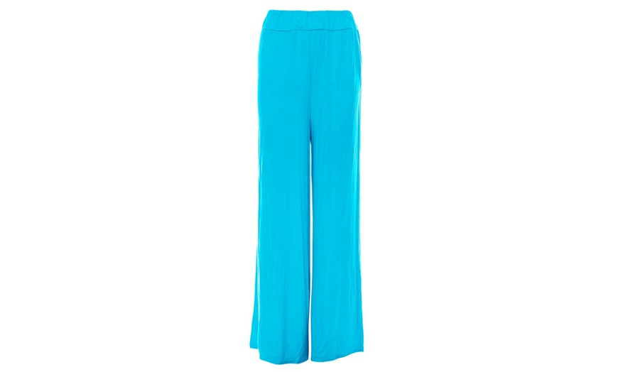 Image 11: Wide Leg Jersey Trousers