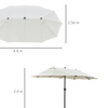 Image 17: Outsunny 4.4m Double-Sided Sun Umbrella Garden Parasol