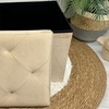 Image 8: Eleganter, gepolsterter Samt-Pouf mit Stauraum