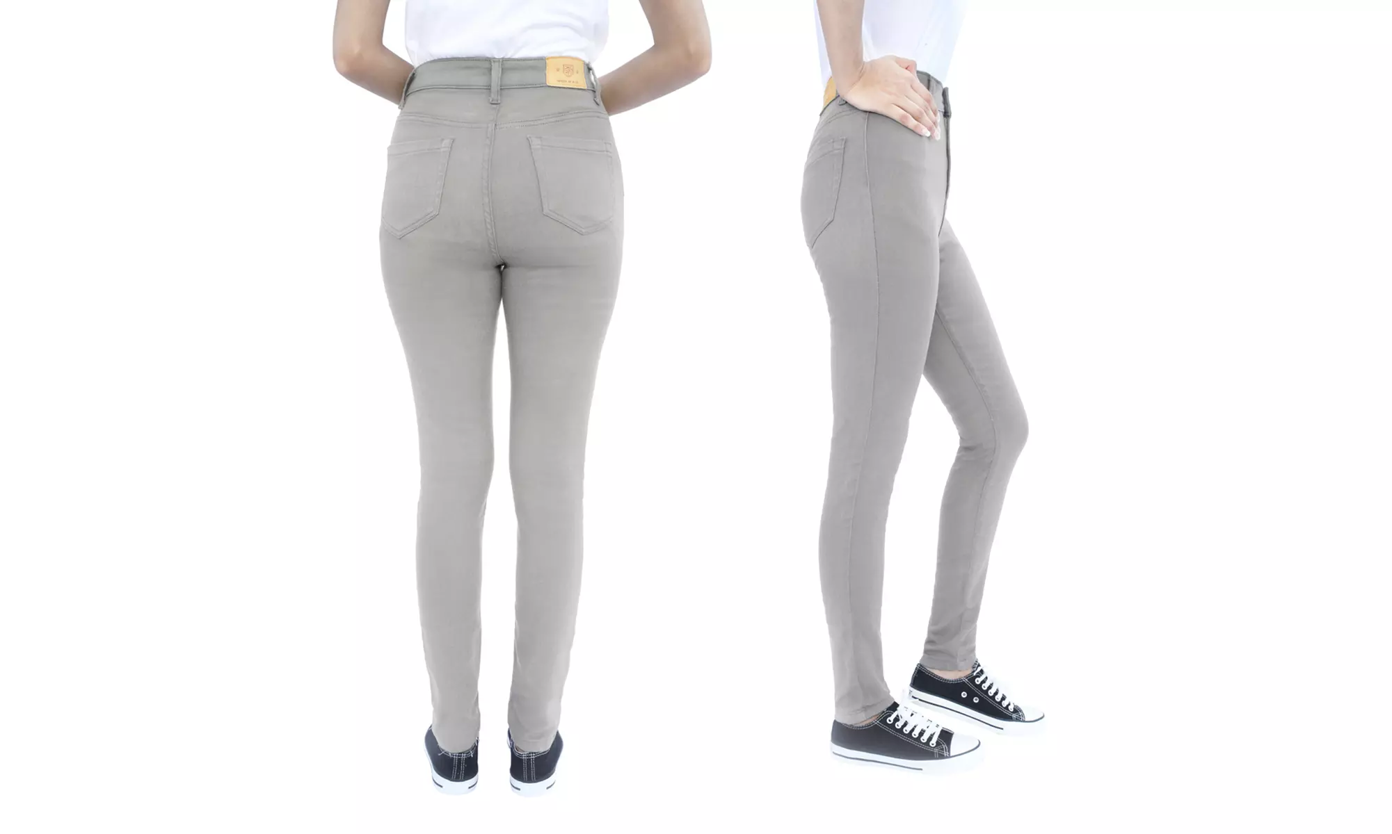 High-Waisted Skinny Fit Denim Jeans