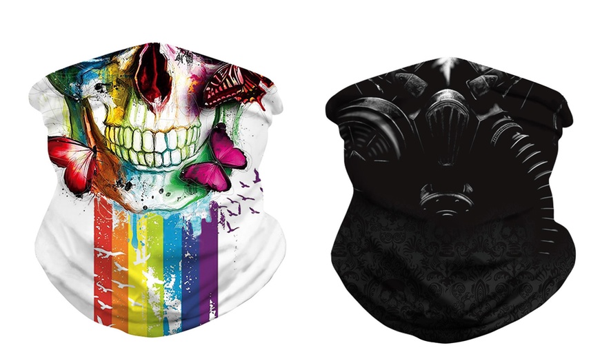 Image 8: One, Two or Six Skull-Themed Cycling Masks