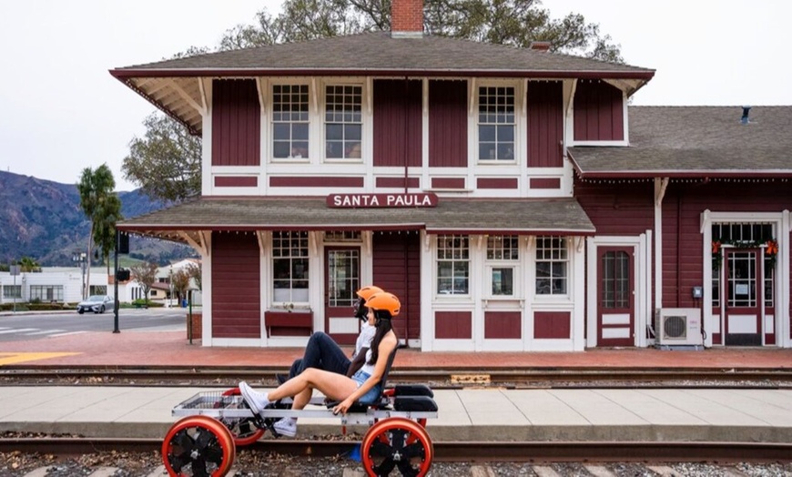 Image 3: Railbike Experience for up to Two People across California's Groves!