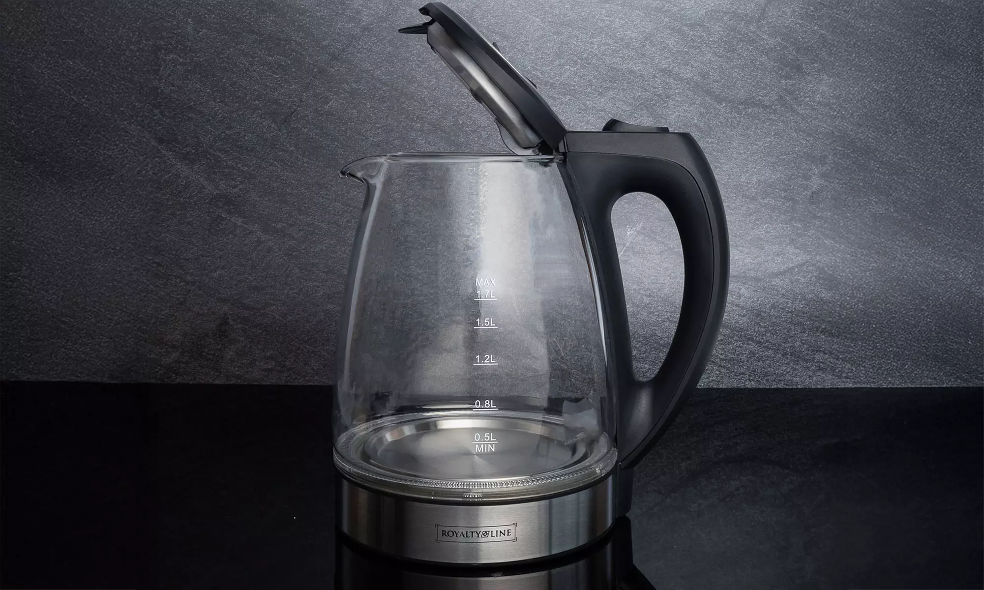 Bouilloire électrique 1,7L en verre Royalty Line