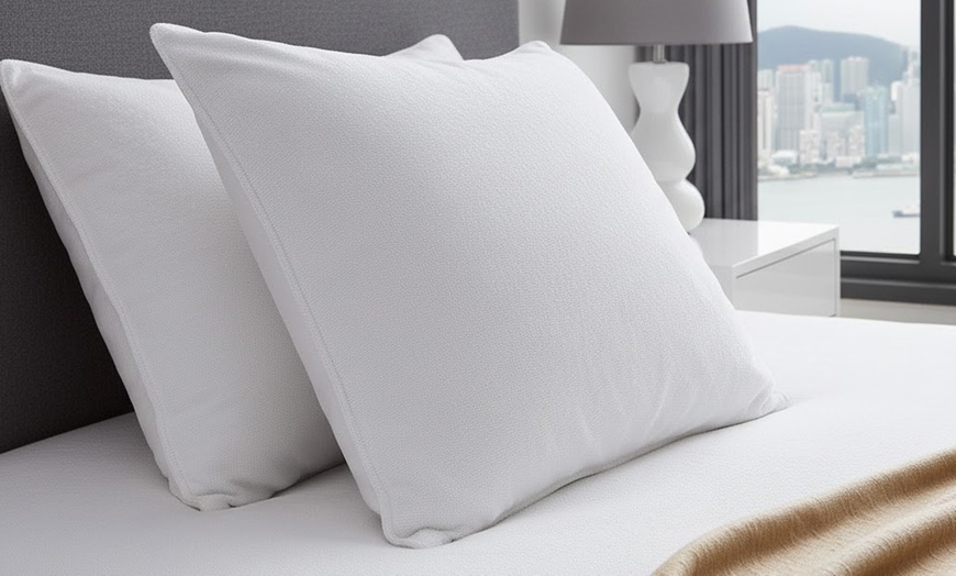 Image 2: Terry Water-Resistant Mattress Protector - 30cm Deep Fitted Skirt