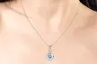 Pendentif en diamant moissanite 1 carat et argent sterling 925 avec ou sans emballage cadeau - Second Medium