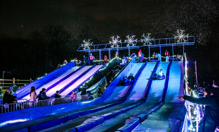Image 2: Dazzling Winter City Lights Holiday Experience & Snow-Tubing
