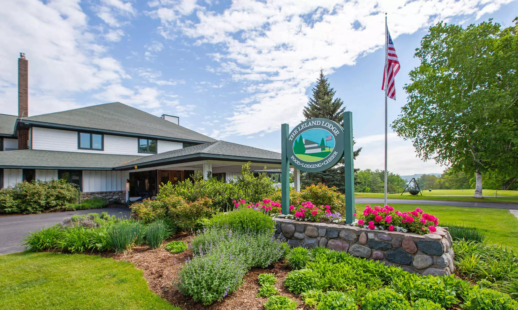 Walk to Fishtown, beaches, and scenic harbor views in Leland