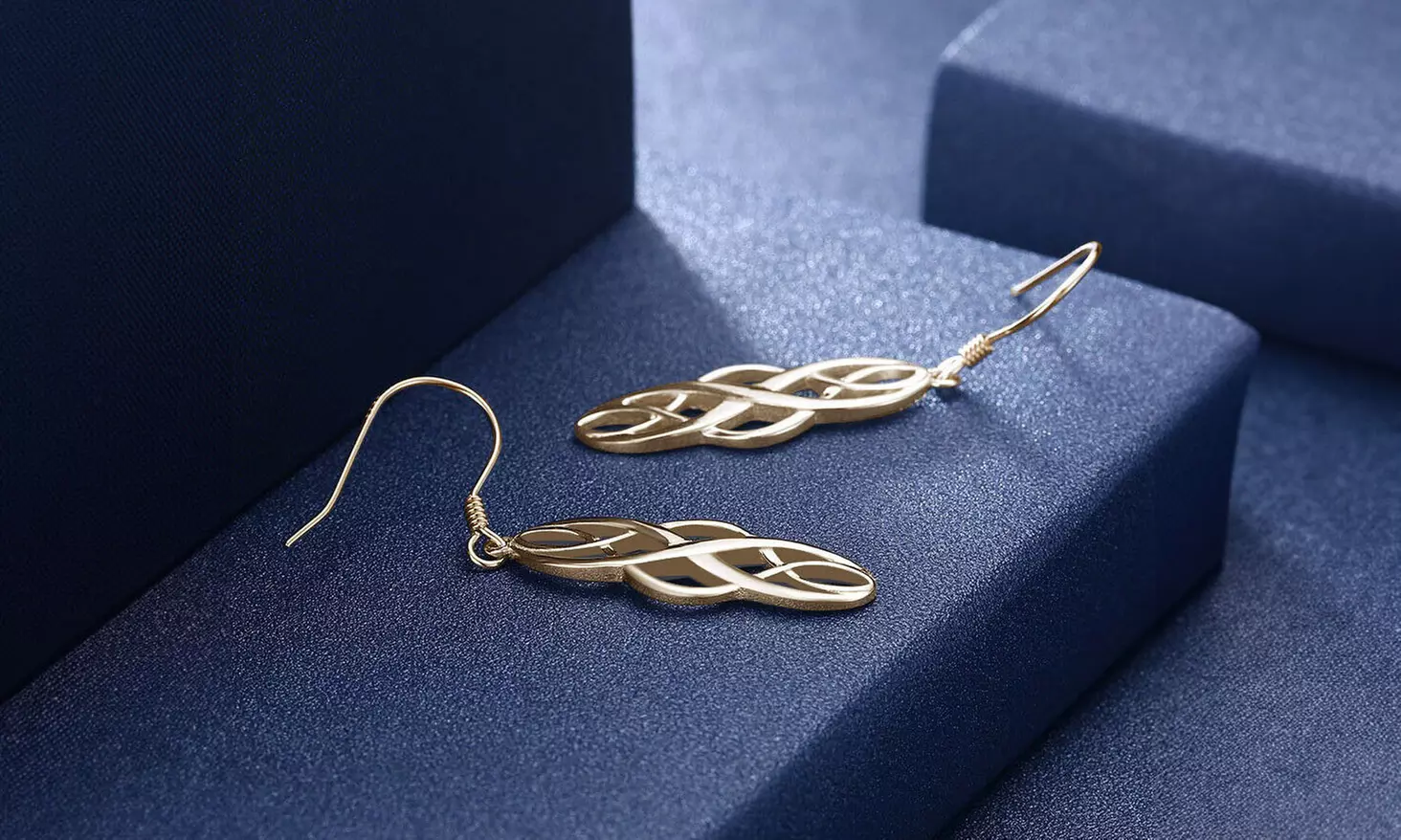 925 Sterling Silver Celtic Knot Infinity Drop Dangle Earrings 