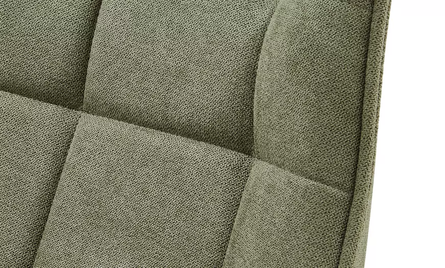 Image 4: Lot de 2 tabourets de bar en métal noir et tissu