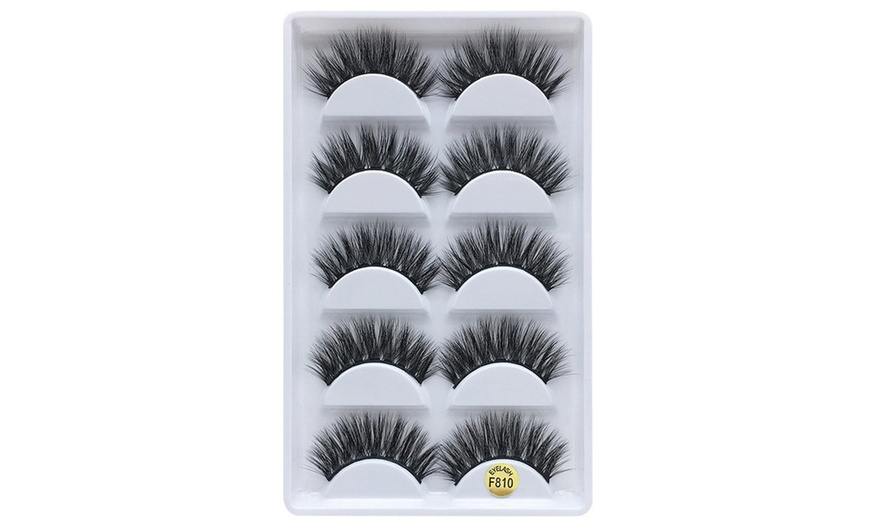 Image 2: 10 pairs 3D Mink Eyelashes Natural Long false Eyelashes Extension 14-15mm