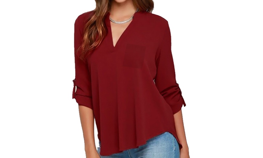 Image 7: Women's V-Neck Blouse