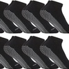 Image 8: 12 Pairs Womens Non Slip No-Skid Socks with Grips, 97% Cotton, Grippy Ankle Sock