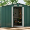 Image 17: Large Metal Garden Tool Storage Shed in 6 Styles