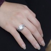 Image 3: 5.00-16.00 CTTW Cubic Zirconia Bridal Engagement Ring in Silver