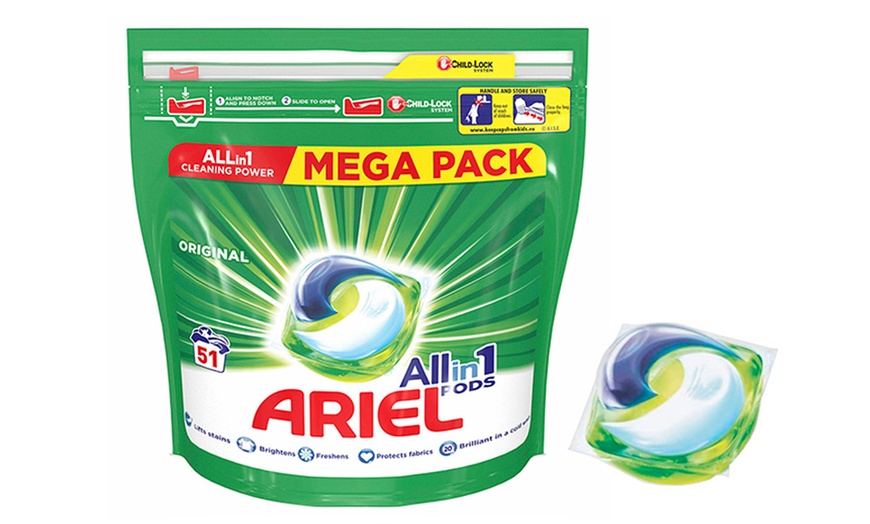 Image 4: 51 or 102 Ariel All in-One Pods Original Washing Capsules