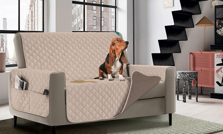 Image 9: Waterdichte, vlekbestendige en gewatteerde bankhoes