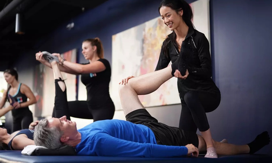 Image 2: 25 or 50-Min 1-on-1 Stretch, Grip Socks & Mobility or Jumpstart Bundle