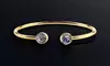 Paris Jewelry 24k Yellow Gold Plated Round Alexandrite Stackable Bangle Bracelet