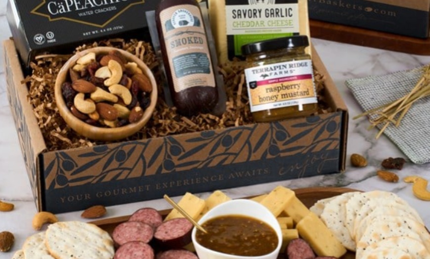 Image 8: Top-Selling Gourmet Meat, Cheese, Fruit & Snack Gift Baskets 