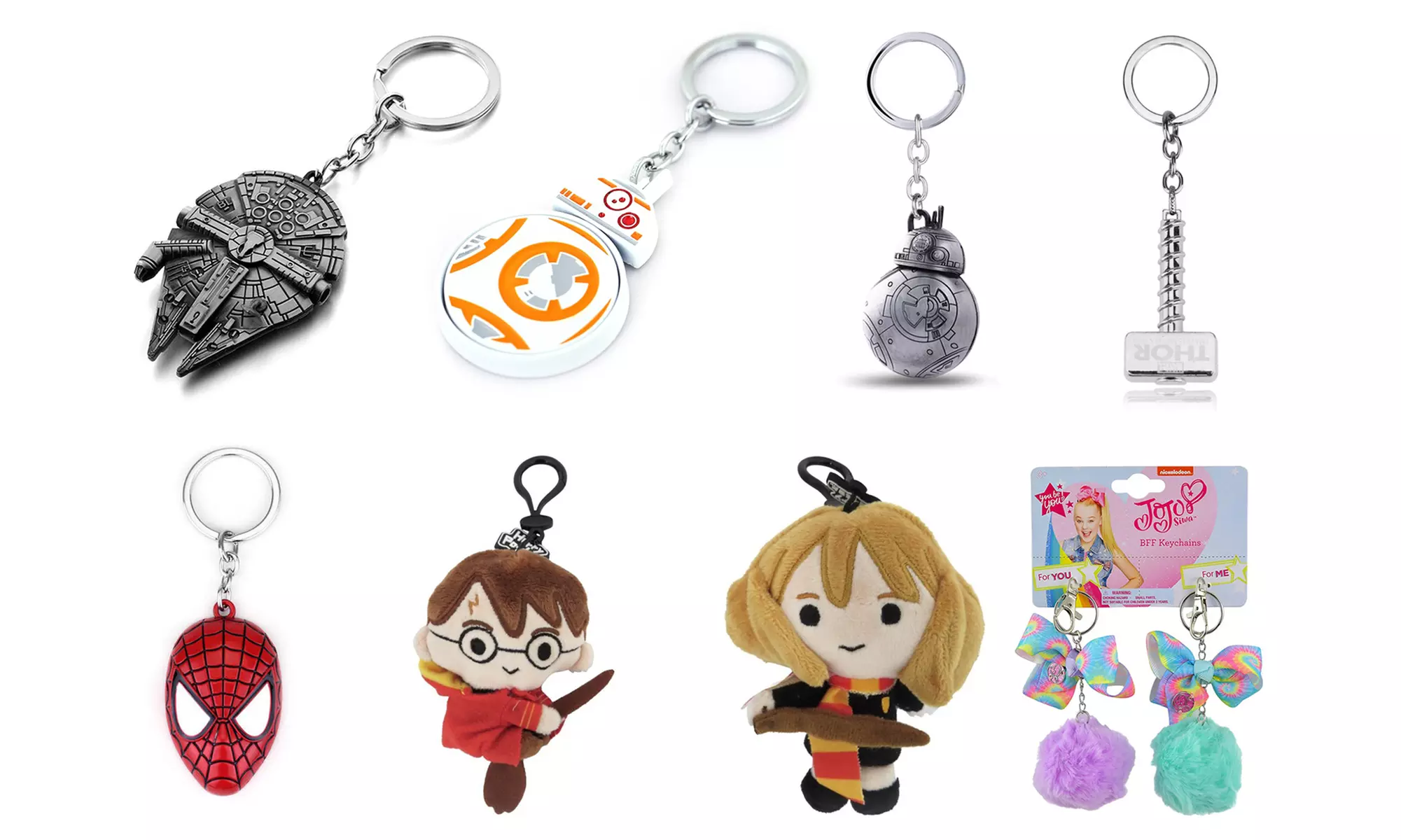 Novelty Star Wars, Star Trek, Harry Potter & Superhero Keychains