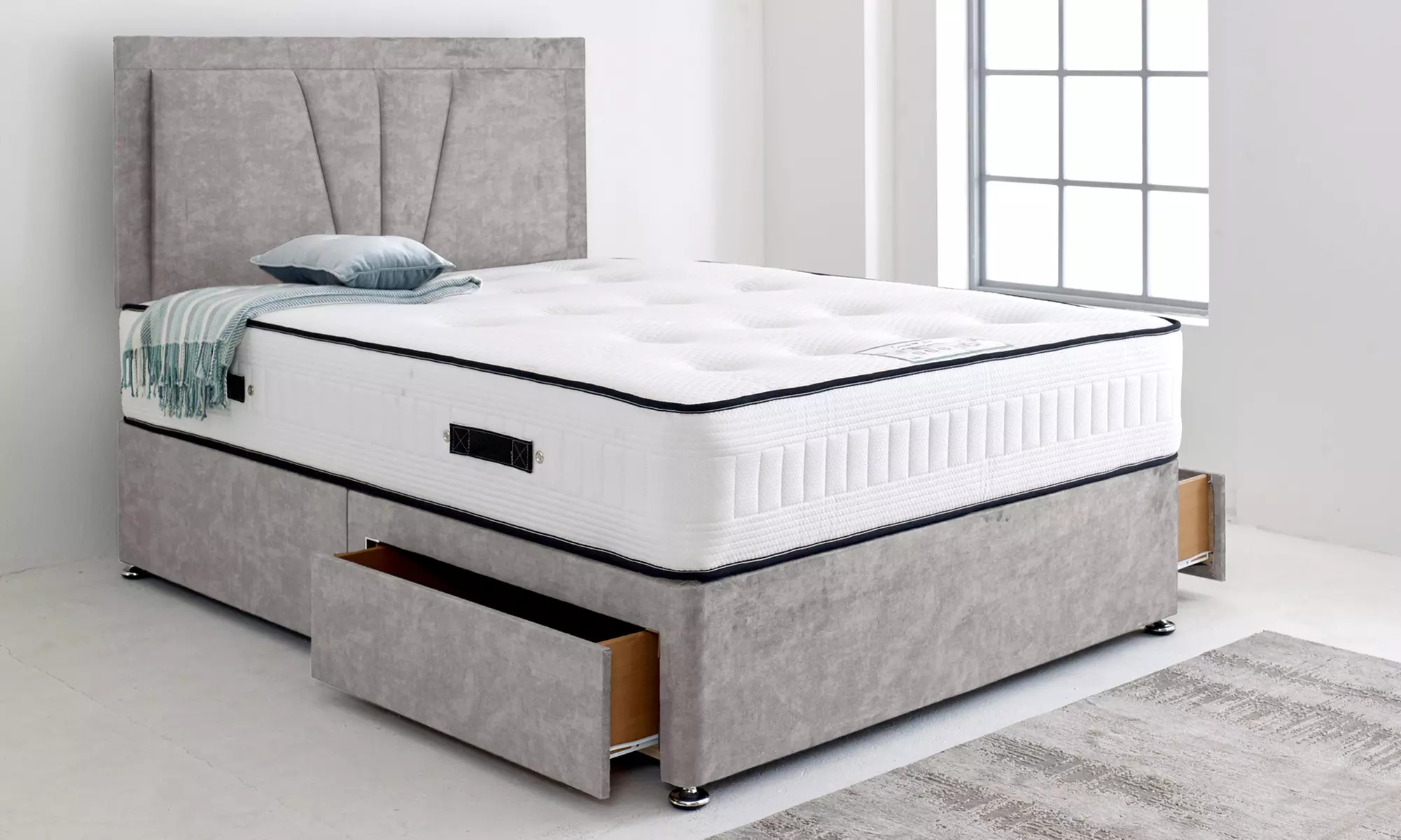 Valencia Divan Bed with Headboard