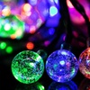 Image 6: 50 LED Multi-Coloured Solar Garden String Light-Multi-color/Warm/White