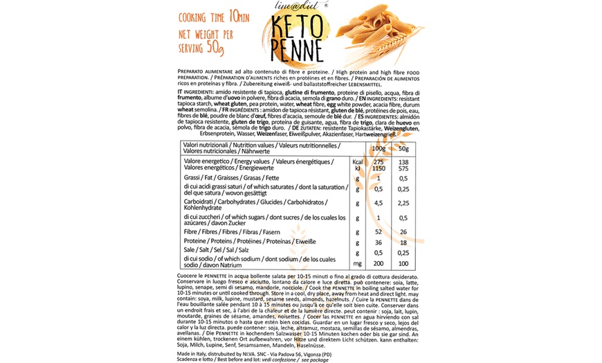 Image 16: Pâtes et riz protéinés Keto Line@ : 5 formats différents