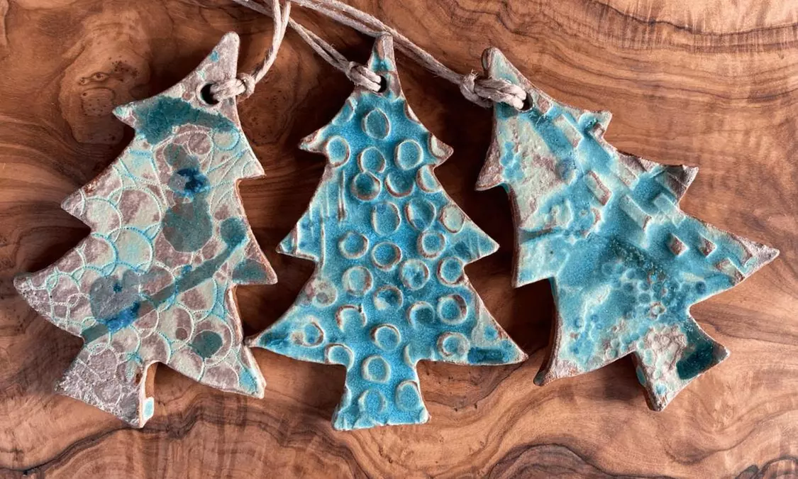 Festive Handbuilding Pottery Christmas Class for One or Two — 30% Off