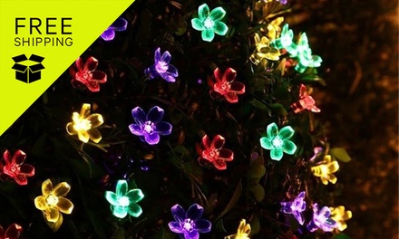50 LED Multi-Coloured Solar Cherry Blossoms Lights - Multi-color x1; Free Shipping - Ever Mercantile Limited
