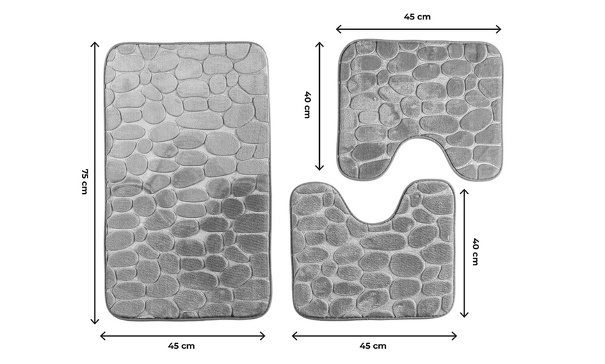 Image 9: Juego de 3 alfombrillas absorbentes y antideslizantes para el baño