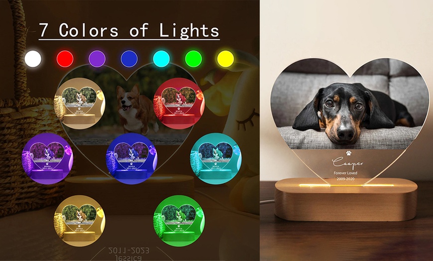 Image 6: Personalized Pet Memorial Night Light from Justyling