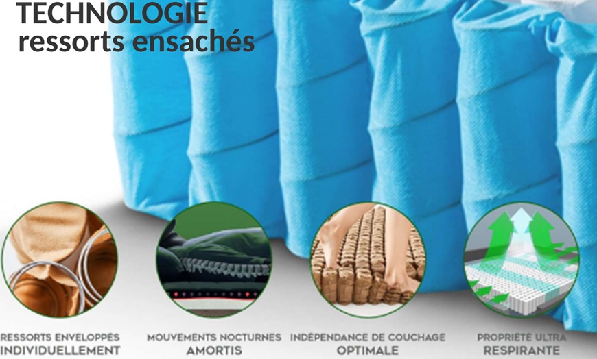 Image 7: SAMPUR Hybridmatratze mit GEL-Memoryschaum & Taschenfedern