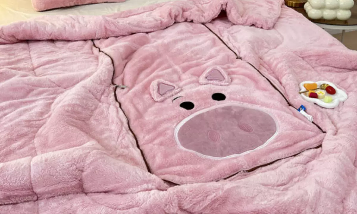 Cartoon Pillow Quilt Dual Purpose Double Sided Napping