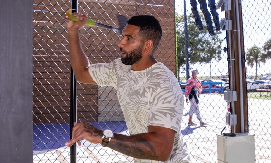 Image 3: Axe Throwing and Entry to Museum of Speed – The Heart of F1 Racing!